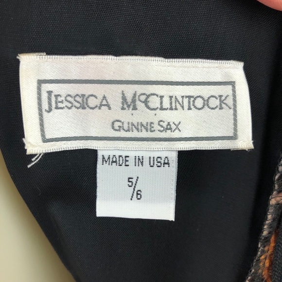 Vintage Y2K 90’s Gunne Sax Velvet Cheetah Leopard Corset Maxi Dress - Picture 9 of 10